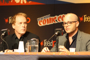 TOMORROWLAND director Brad Bird and co-writer Damon Lindelof.