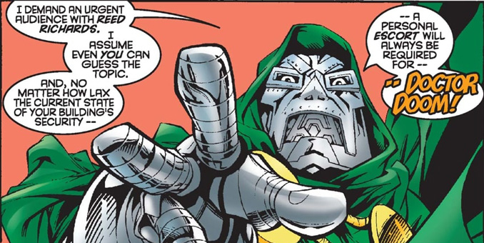 Doctor Doom gesturing